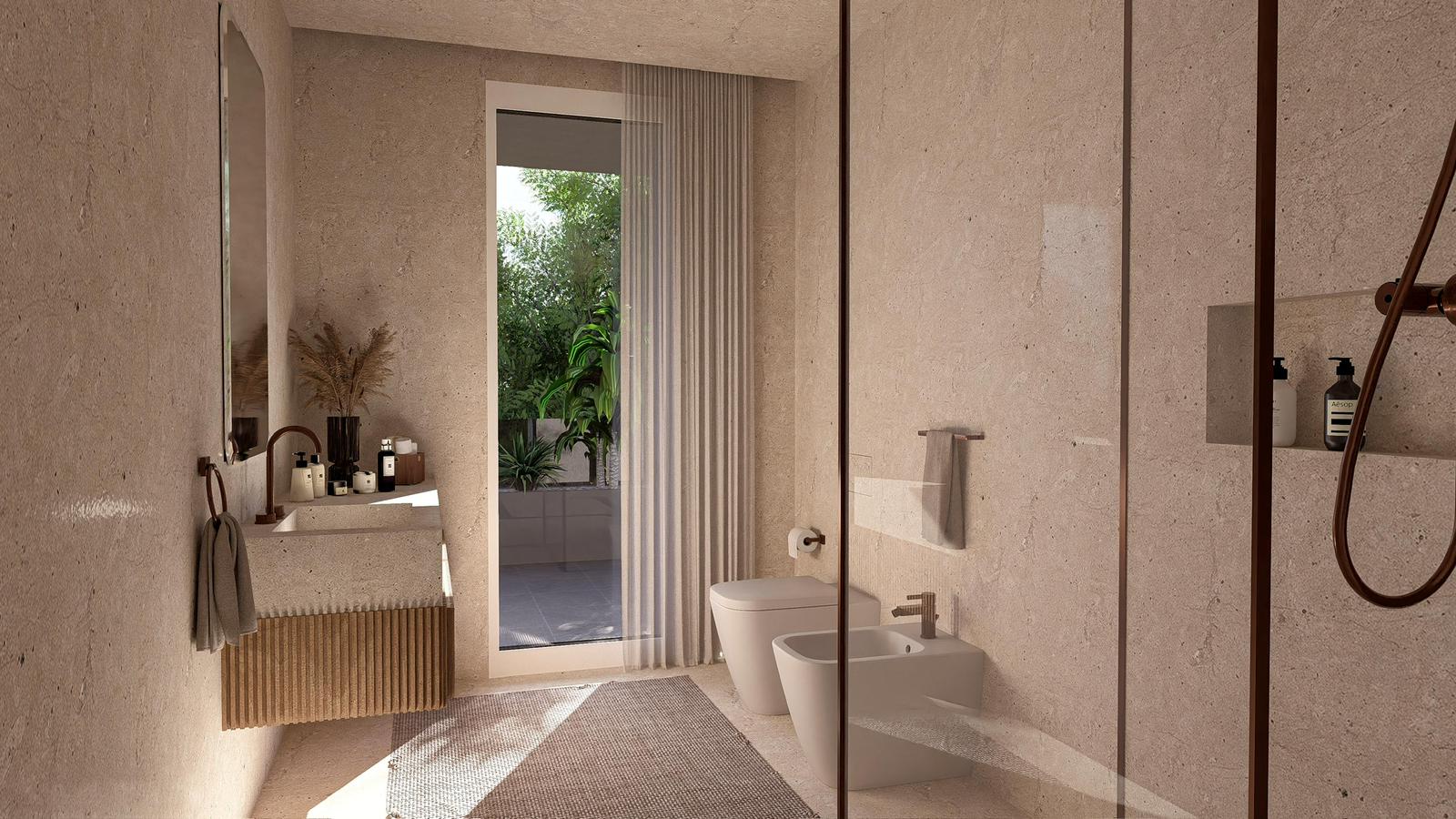 Bagno con finiture di pregio